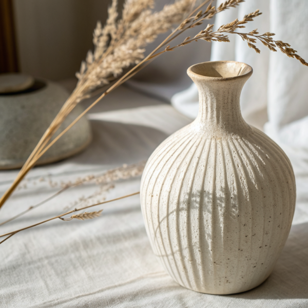 Keramische vaas mat wit, 30 cm - Cazero