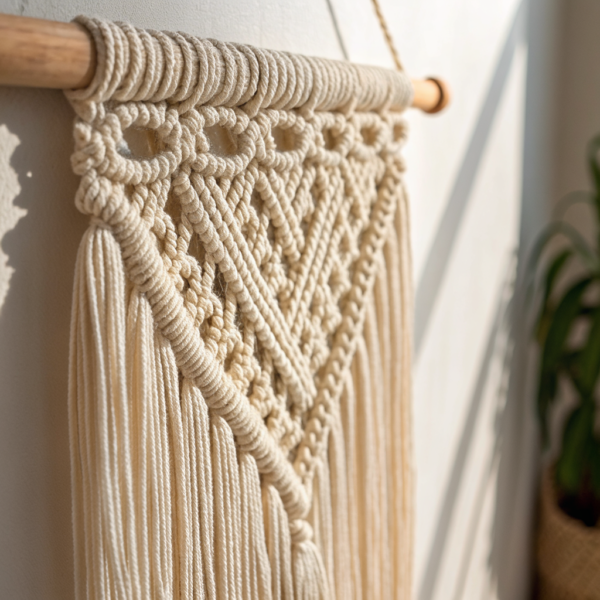 Macramé wandkleed, 90 cm - Cazero