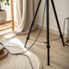 Vloerlamp met driepoot, zwart metaal - Cazero