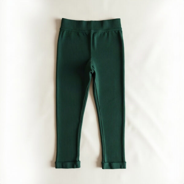 Legging van rib, donkergroen - Cazero