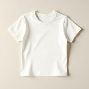 T-shirt van biologisch katoen, roomwit - Cazero