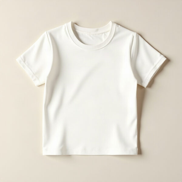 T-shirt van biologisch katoen, roomwit - Cazero