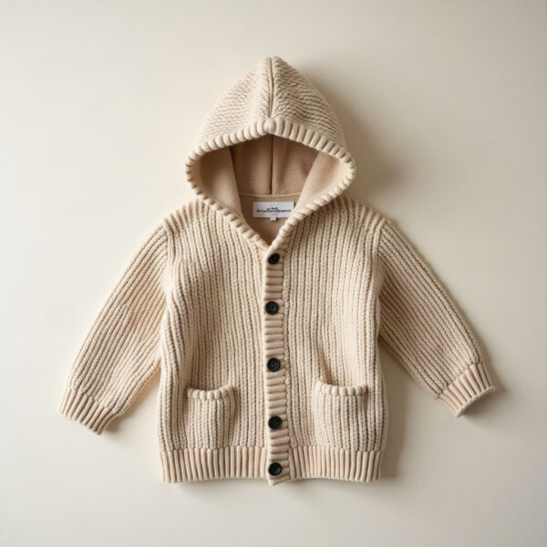 Vest met capuchon, zand - Cazero